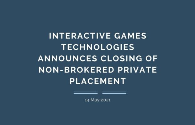 I3 interactive announces closing of non-brokered private placement