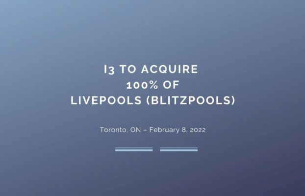 i3 to Acquire 100% of Livepools (Blitzpools)